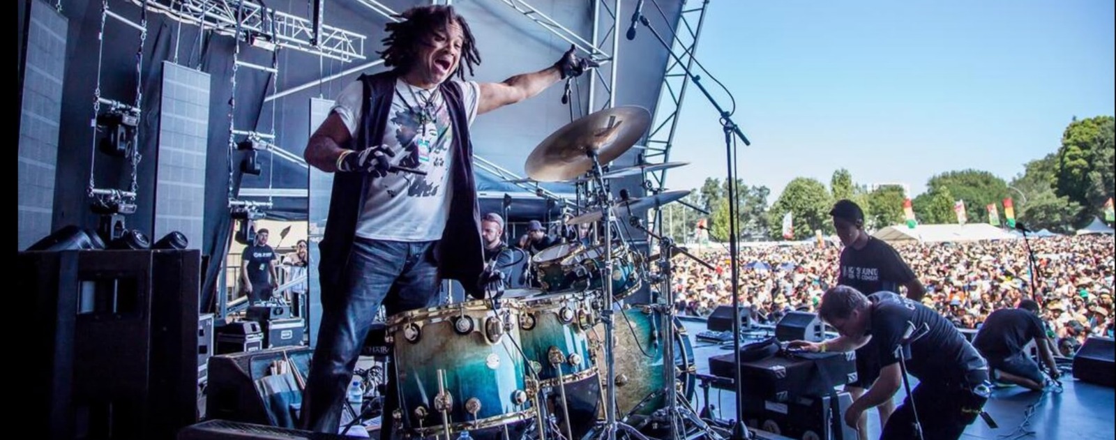 Paul KasticK performing on stage